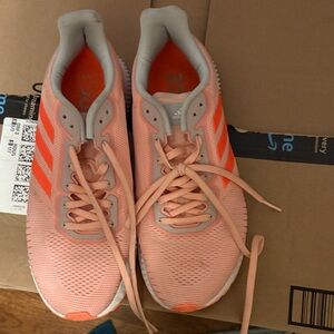 Adidas Women's Coral and Gray Athletic Shoes size 9
